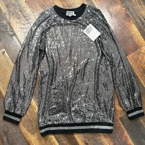 Pam & Gela Mirror Ball Slouchy Dress Size Small NWT